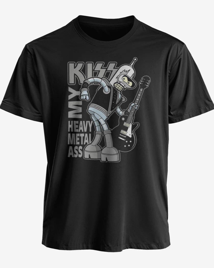 Polera premium Negro de Bender kiss