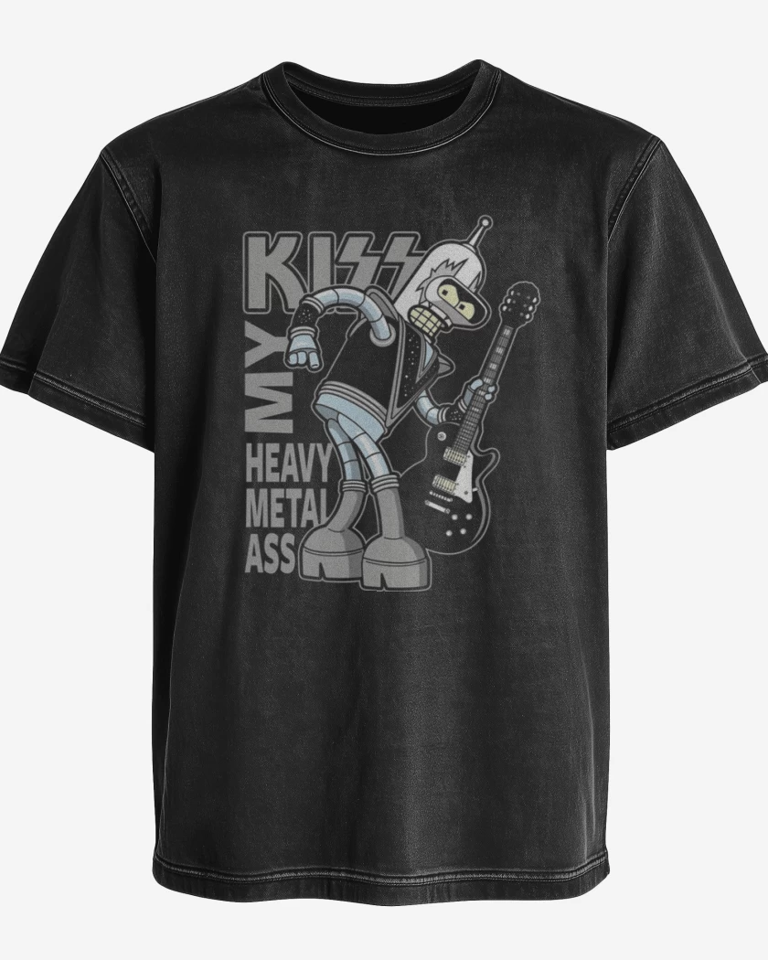 Polera desgastada Bender kiss