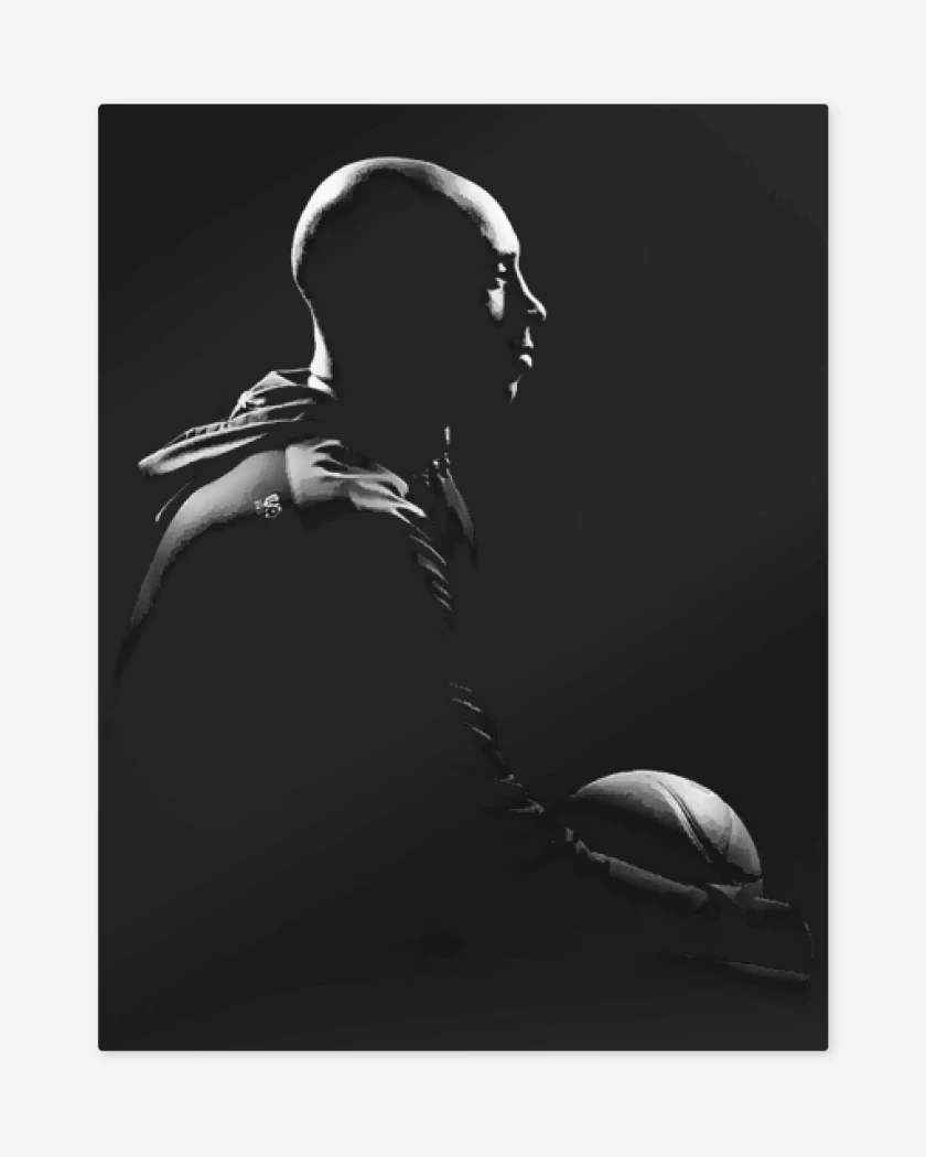 Print metalico Negro de Kobe tela 1 