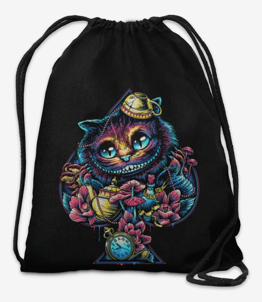 Mochila Negro de Gato de alicia