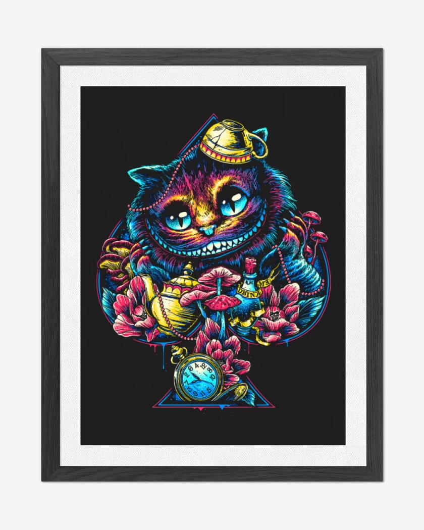 Cuadro decorativo Negro de Gato de alicia