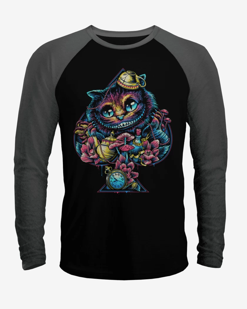 Polera Raglan Gato de alicia
