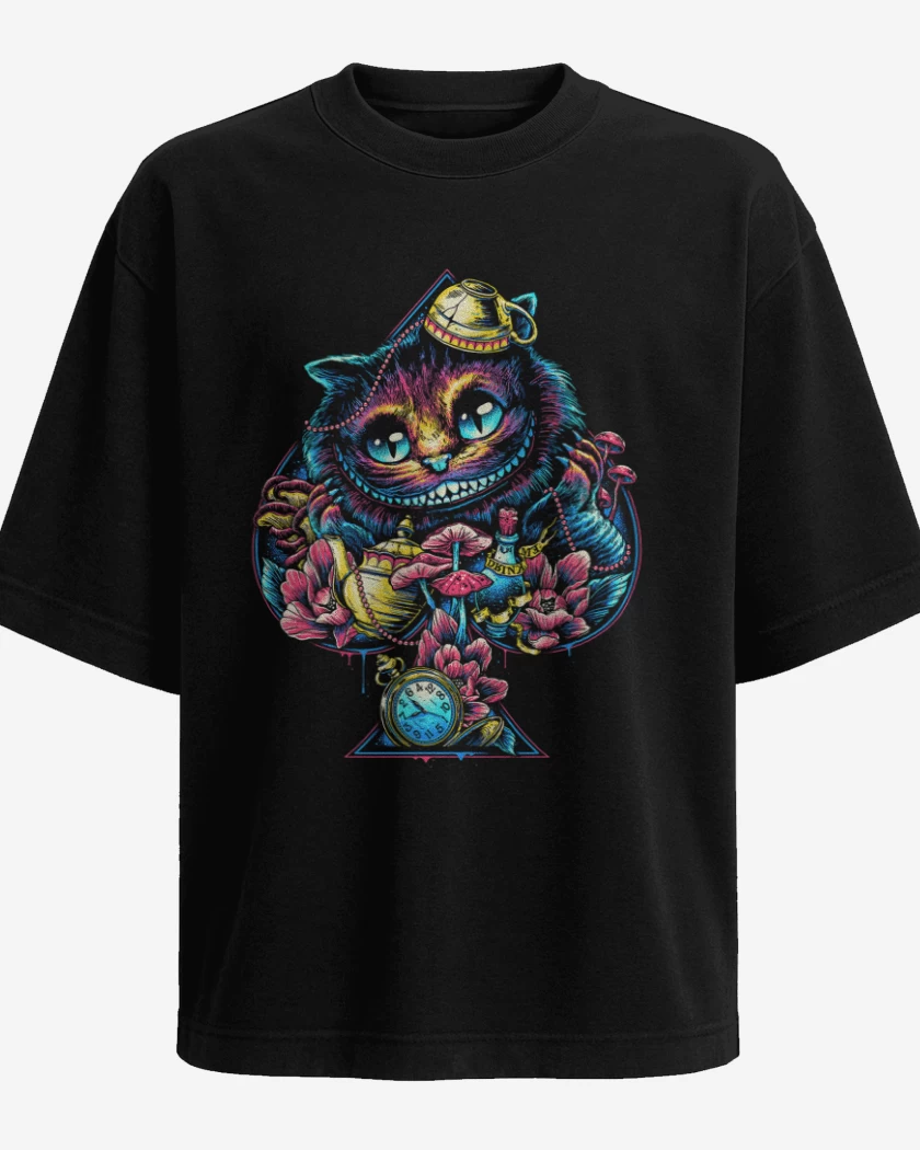 Polera Oversize Gato de alicia
