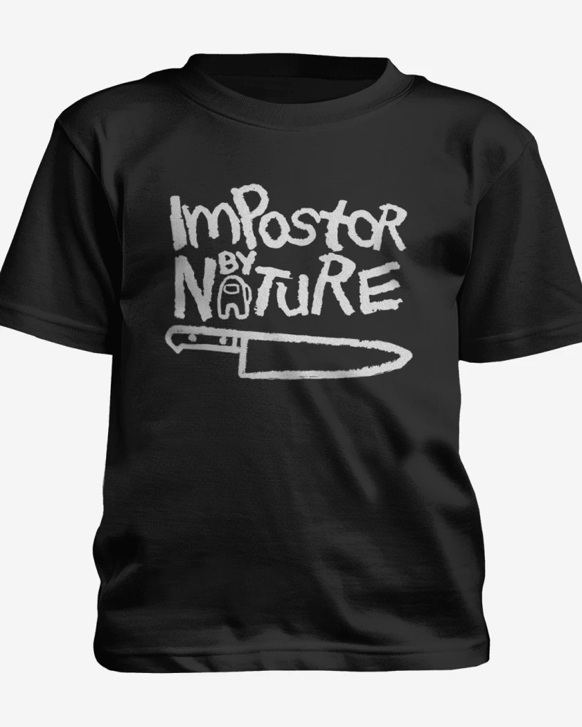 Polera de niño Negro de Among us