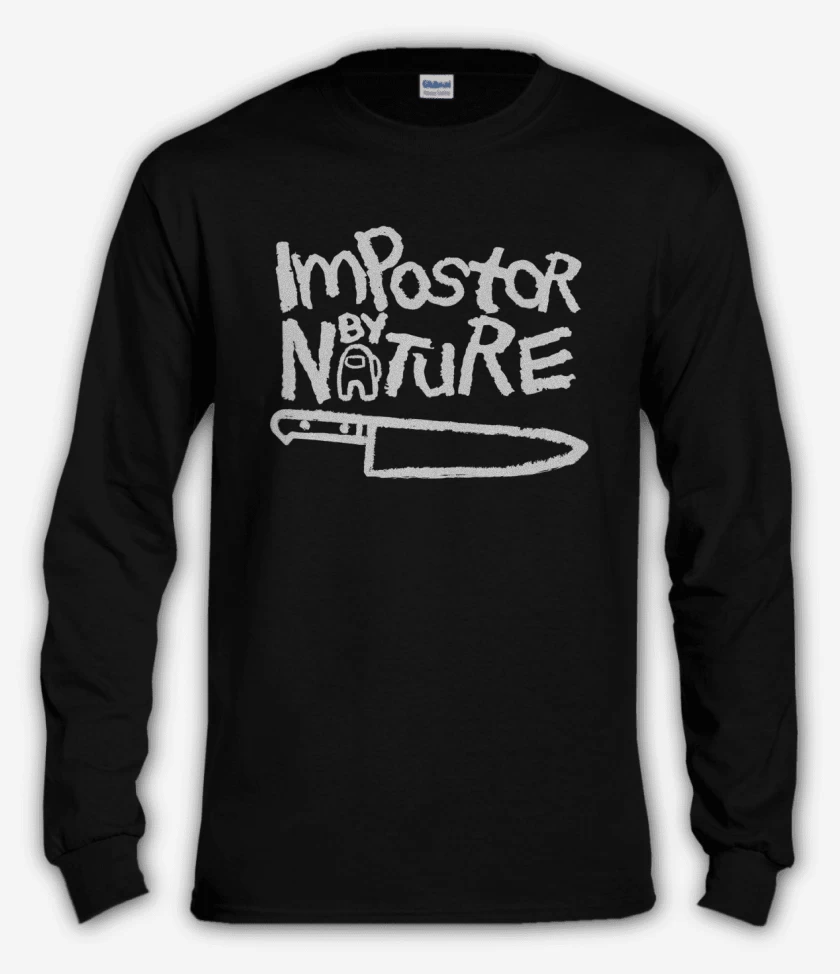 Polera manga larga Negro de Among us