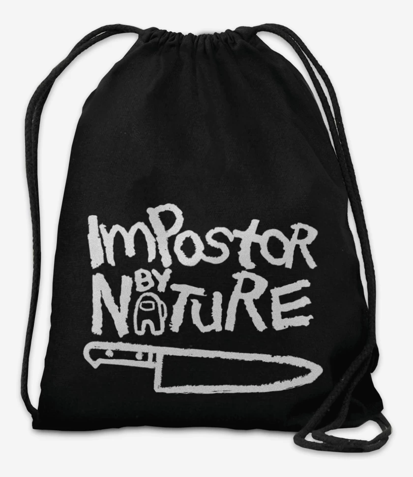 Mochila Negro de Among us