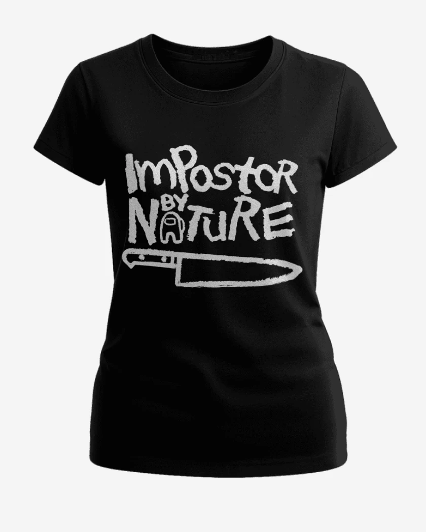 Polera de Mujer Negro de Among us