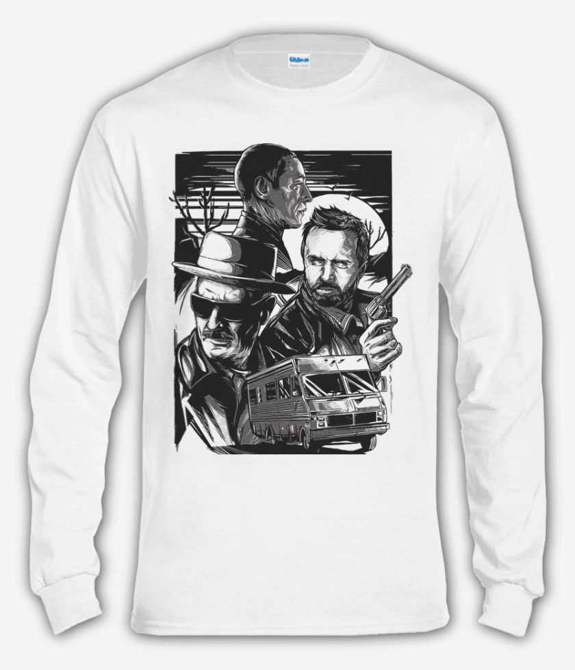 Polera manga larga Blanco de Breaking baaad