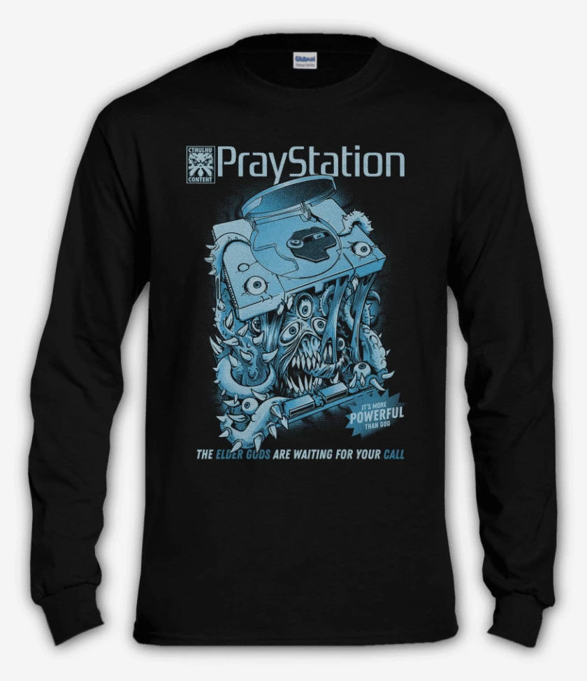 Polera manga larga Negro de play staichon