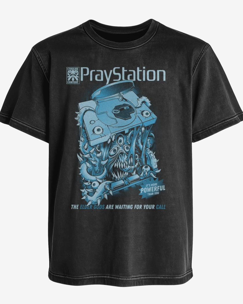 Polera desgastada Negro de play staichon