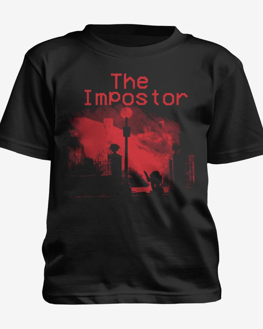 Polera de niño Negro de among us 3