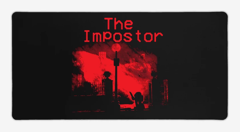 Mouse pad Gamer Negro de among us 3