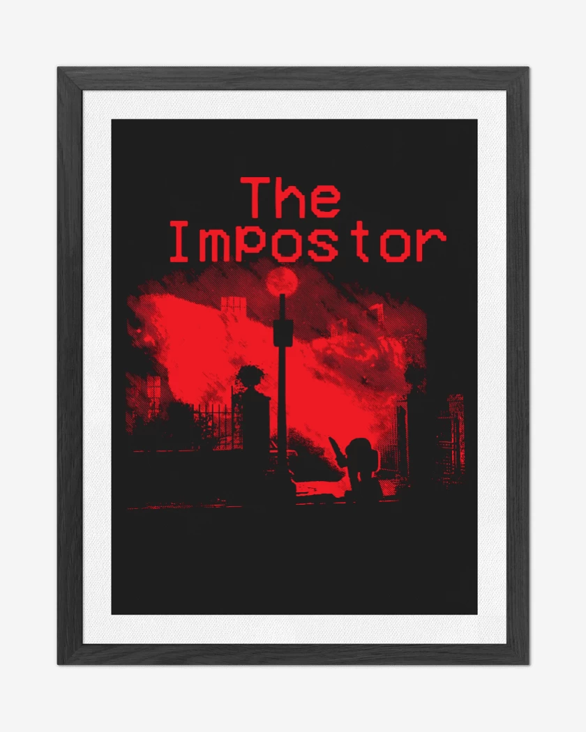 Cuadro decorativo Negro de among us 3