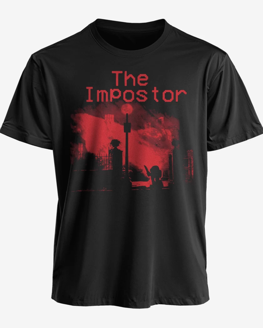 Polera premium Negro de among us 3