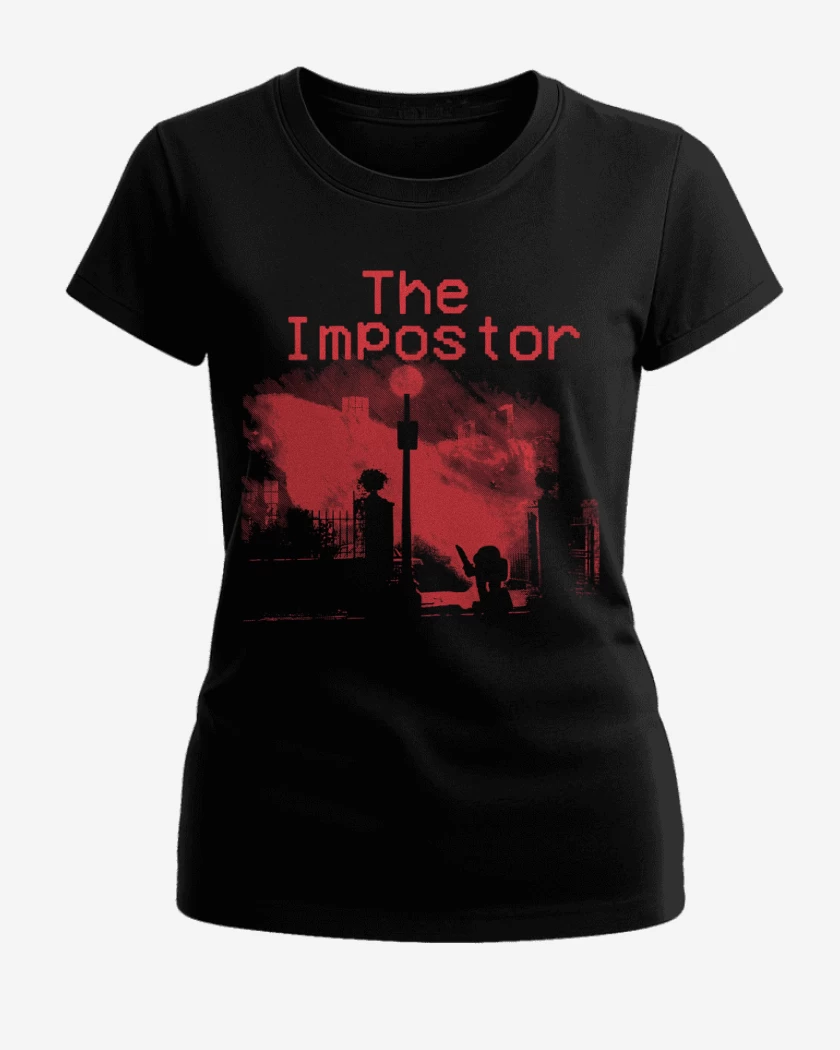 Polera de Mujer Negro de among us 3