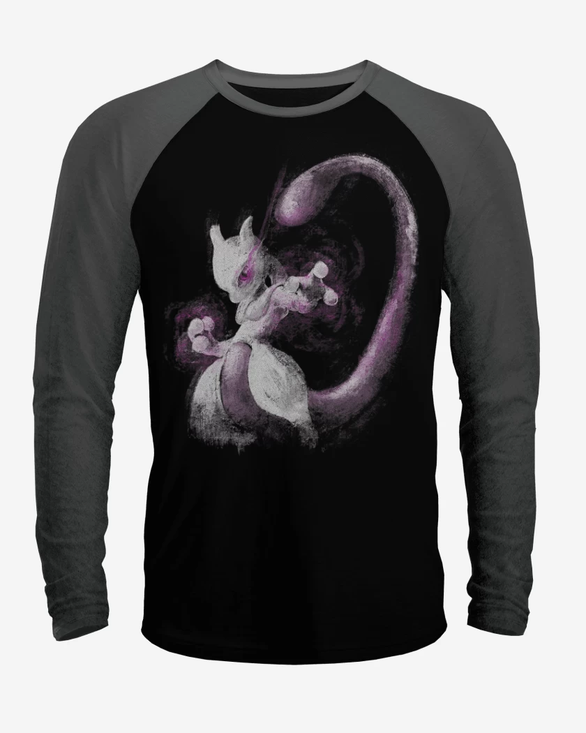 Polera Raglan Negro / Negro Heather de Mew2
