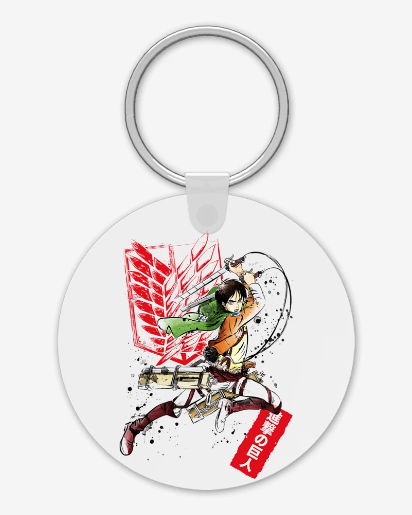 Llavero Blanco de Shingeki Eren 
