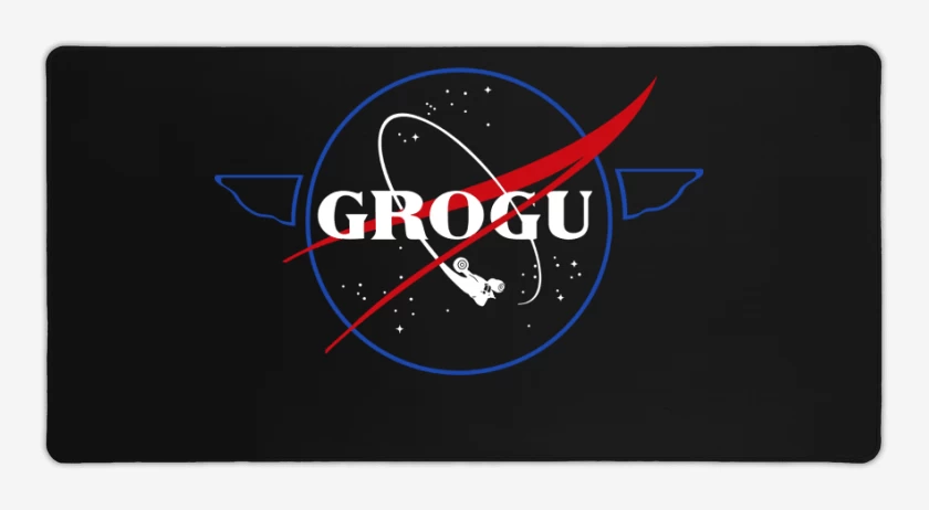 Mouse pad Gamer Negro de Nasa Grogu