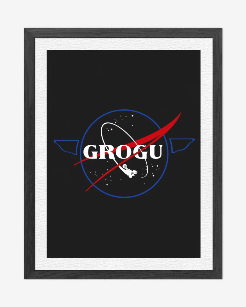 Cuadro decorativo Negro de Nasa Grogu