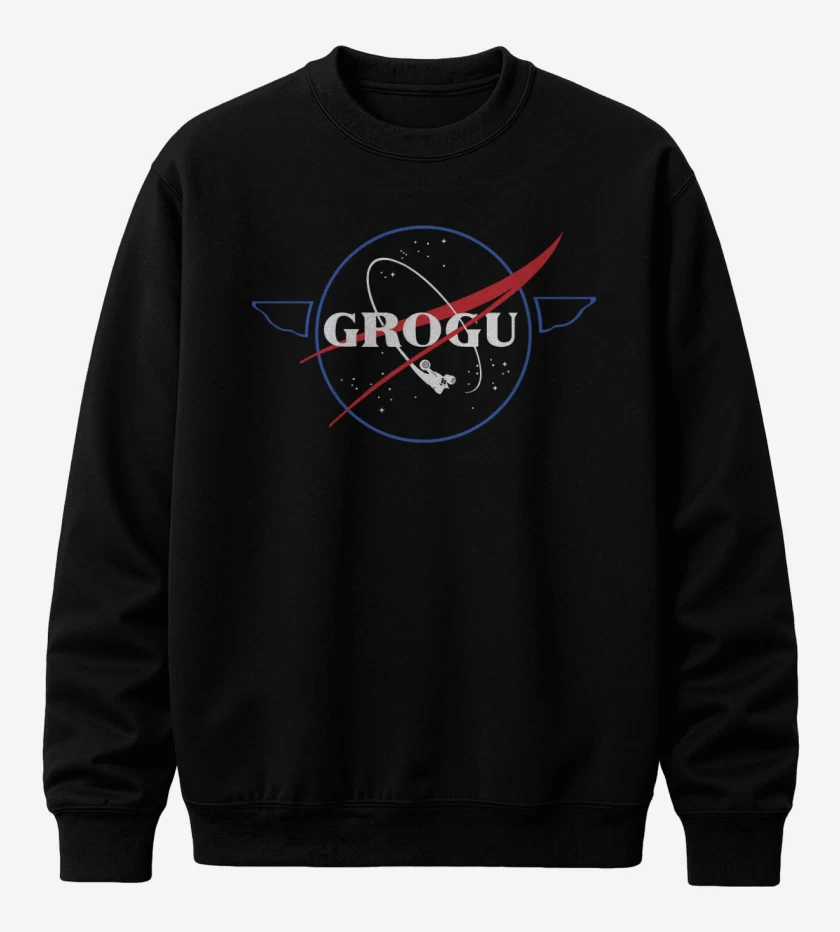 Poleron polo Negro de Nasa Grogu