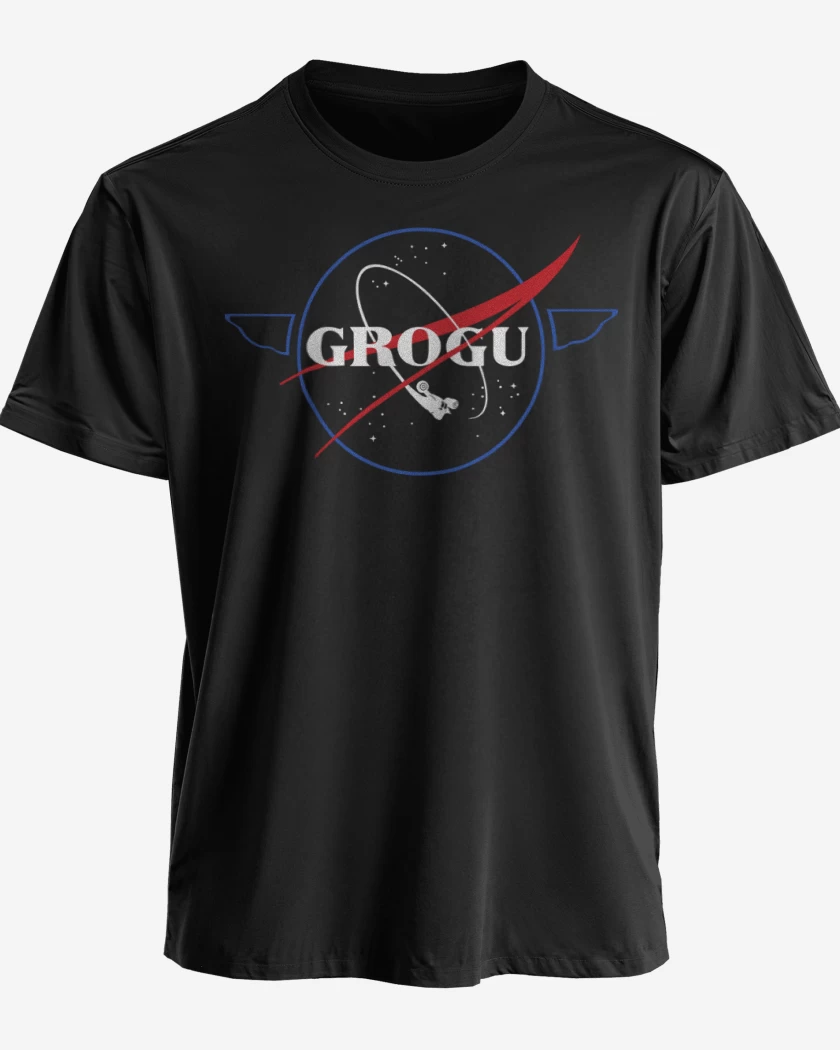 Polera premium Negro de Nasa Grogu