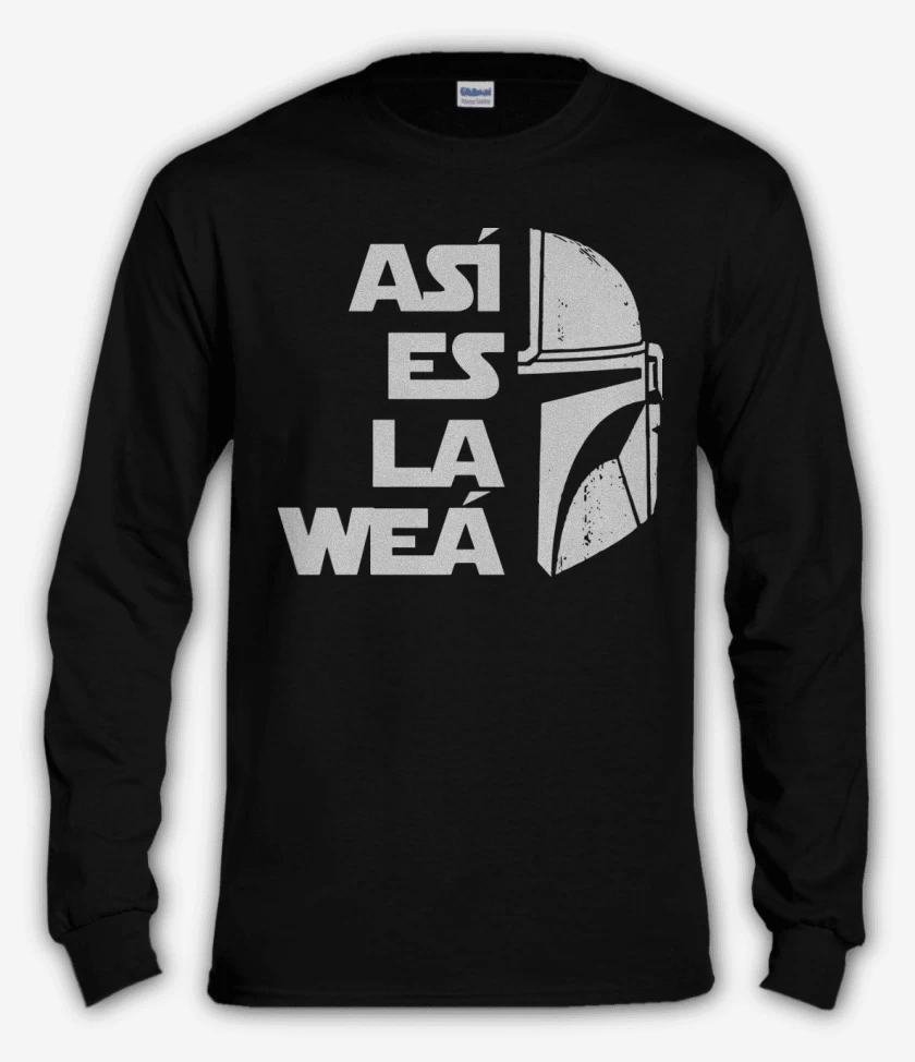Polera manga larga Negro de Asi es la weá