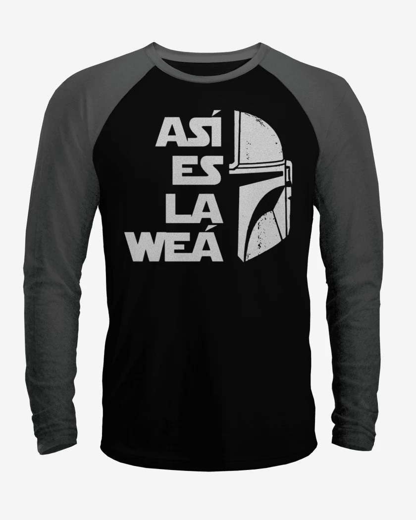 Polera Raglan Negro / Negro Heather de Asi es la weá