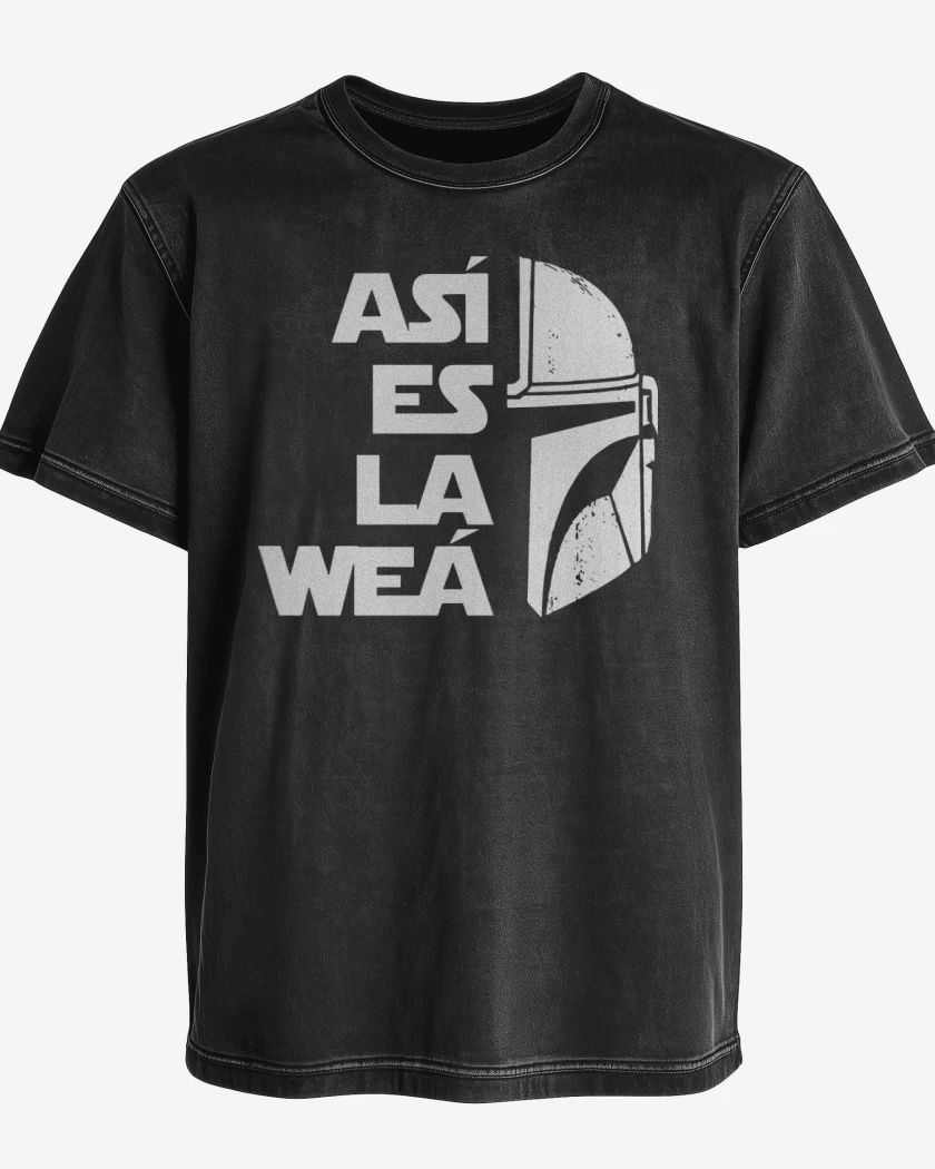 Polera desgastada Negro de Asi es la weá