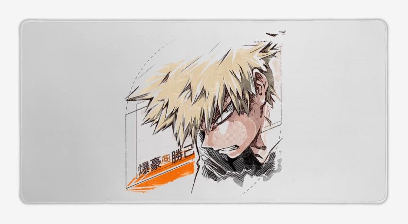 Mouse pad Gamer Blanco de Bakugo 2