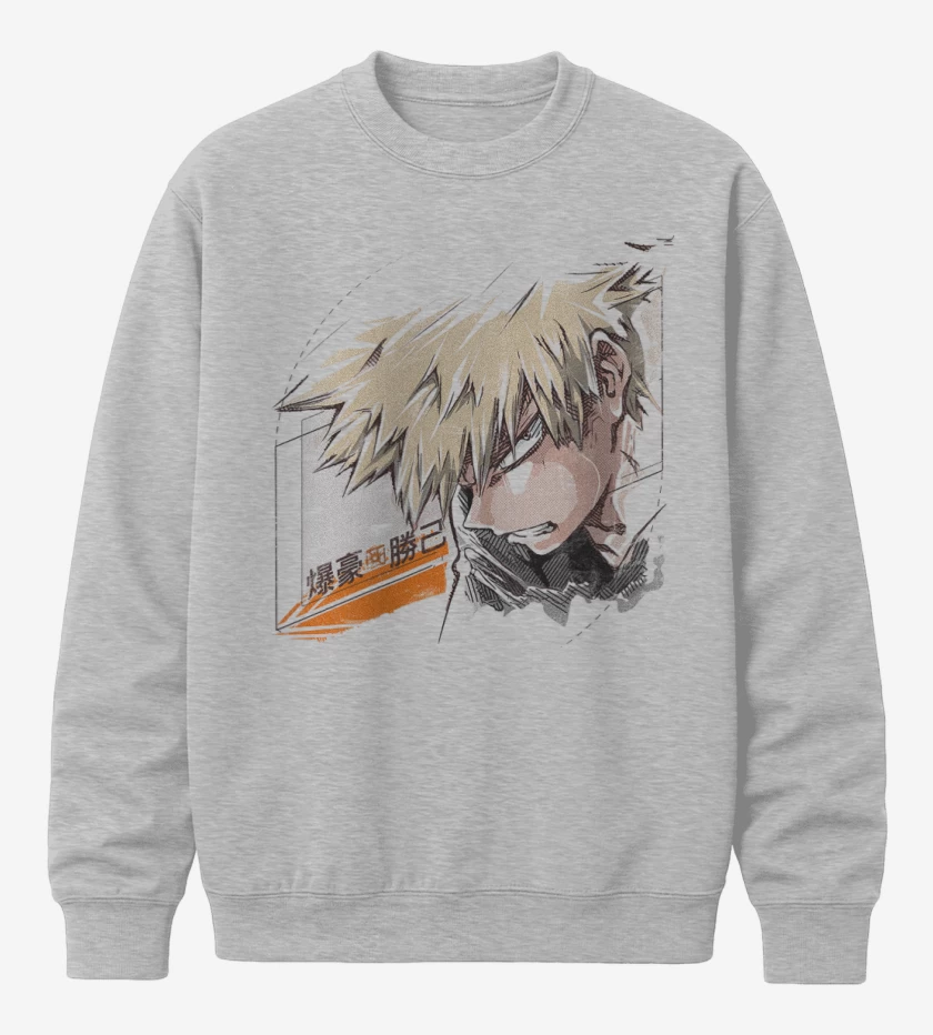 Poleron polo Gris Melange de Bakugo 2