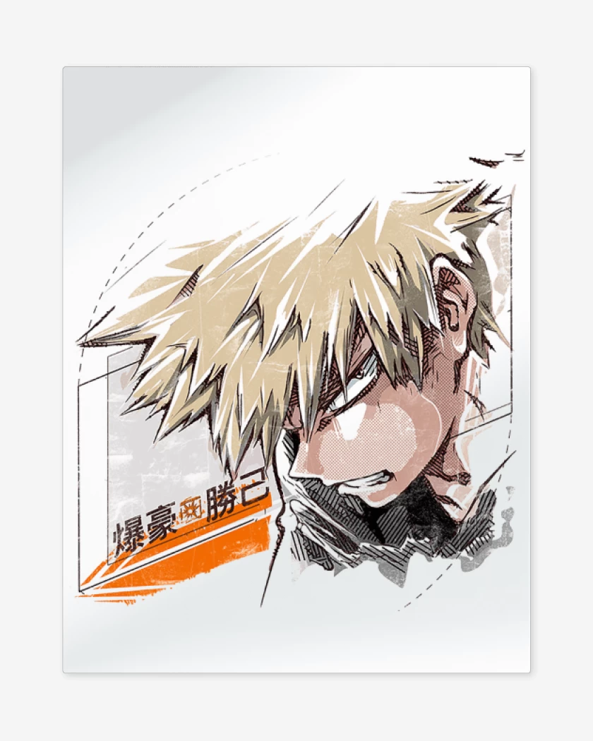 Print metalico Blanco de Bakugo 2