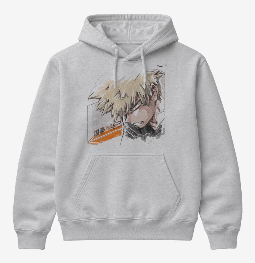 Poleron Canguro básico Gris Melange de Bakugo 2