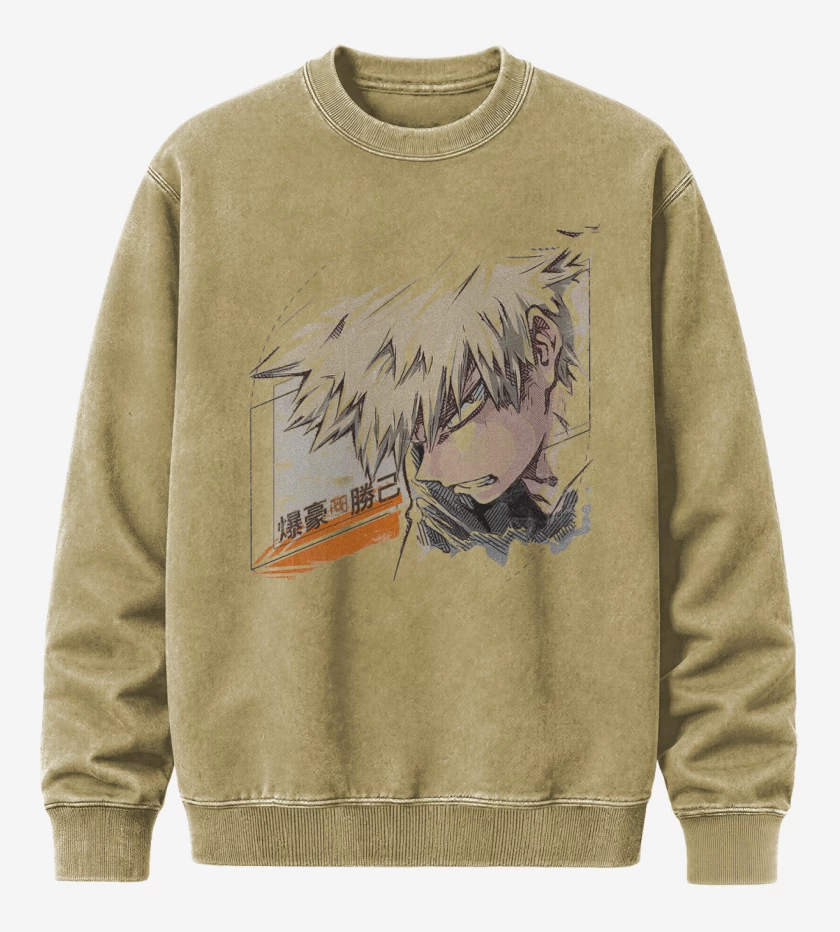 Poleron Polo Acid Wash Beige de Bakugo 2
