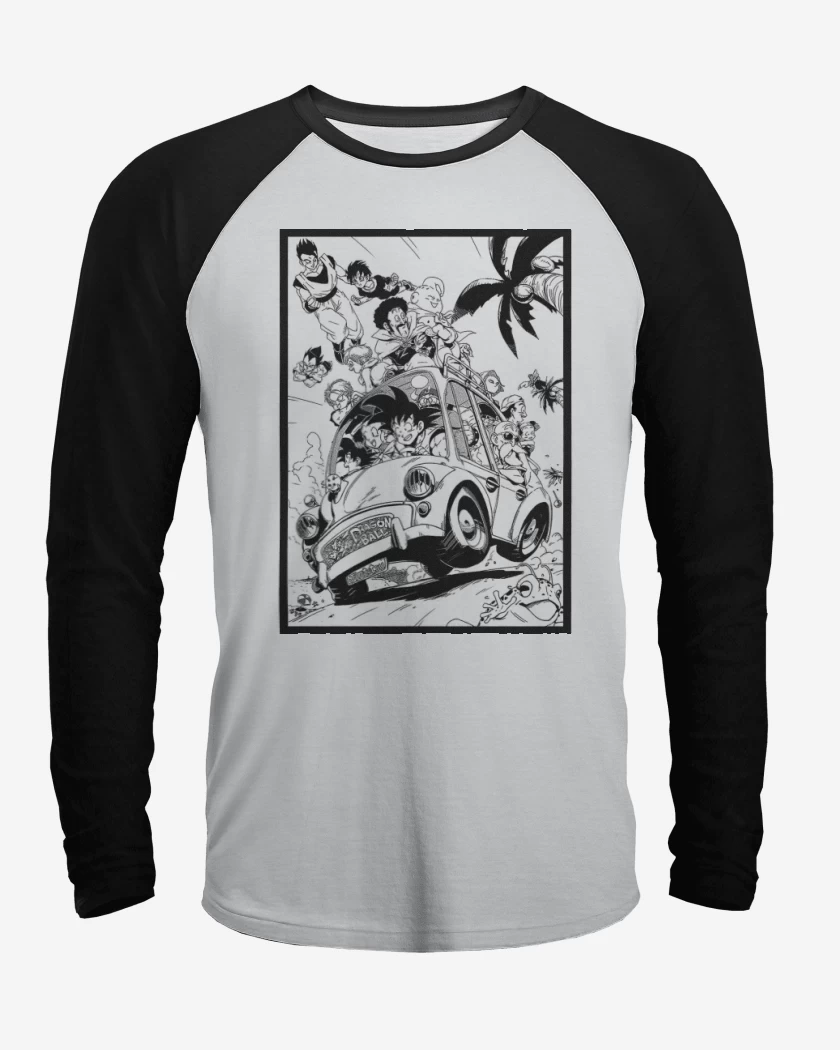 Polera Raglan Goku y sus amigos