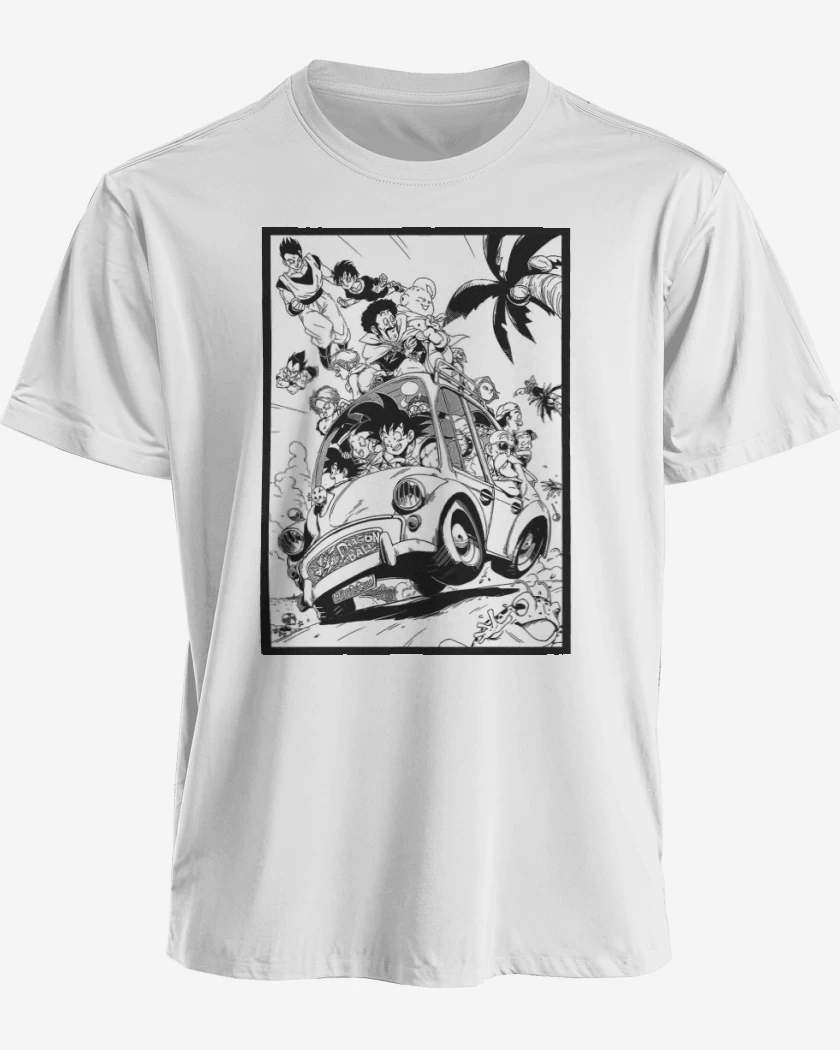 Polera premium Blanco de Goku y sus amigos