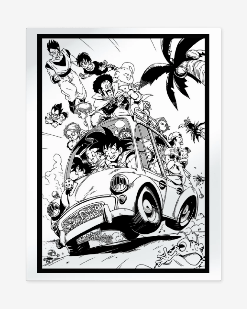 Print metalico Goku y sus amigos