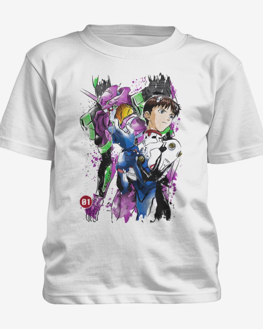 Polera de niño Blanco de Evangelions