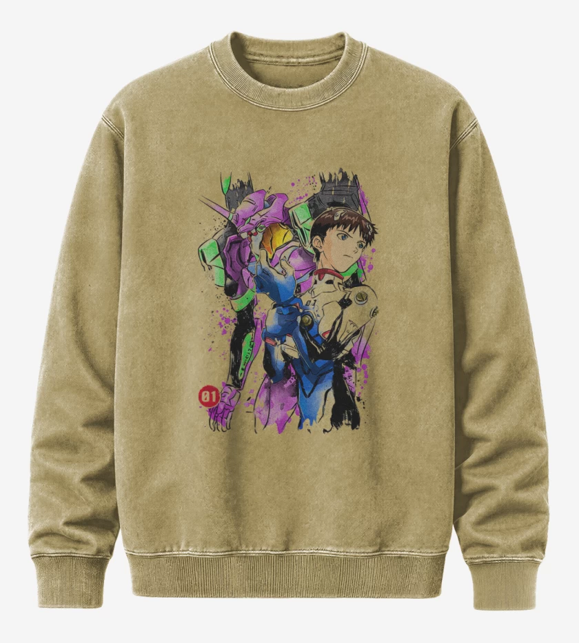 Poleron Polo Acid Wash Beige de Evangelions