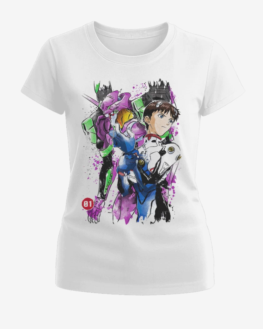 Polera de Mujer Blanco de Evangelions