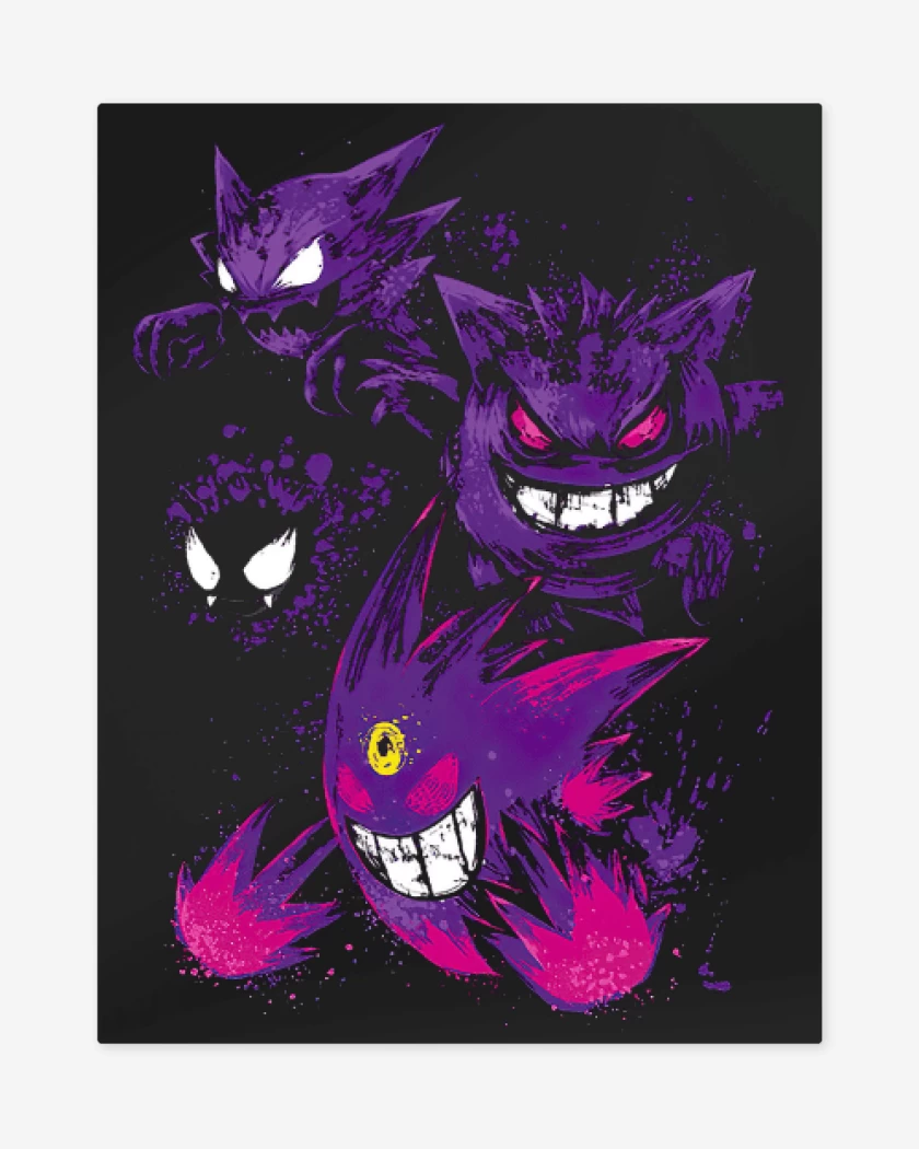 Print metalico Negro de Gengars