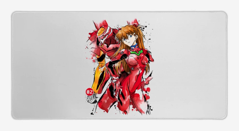 Mouse pad Gamer Blanco de Evangelions 02 