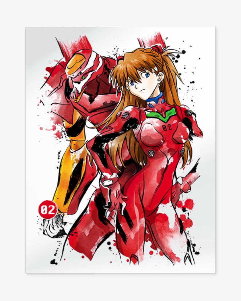 Print metalico Blanco de Evangelions 02 