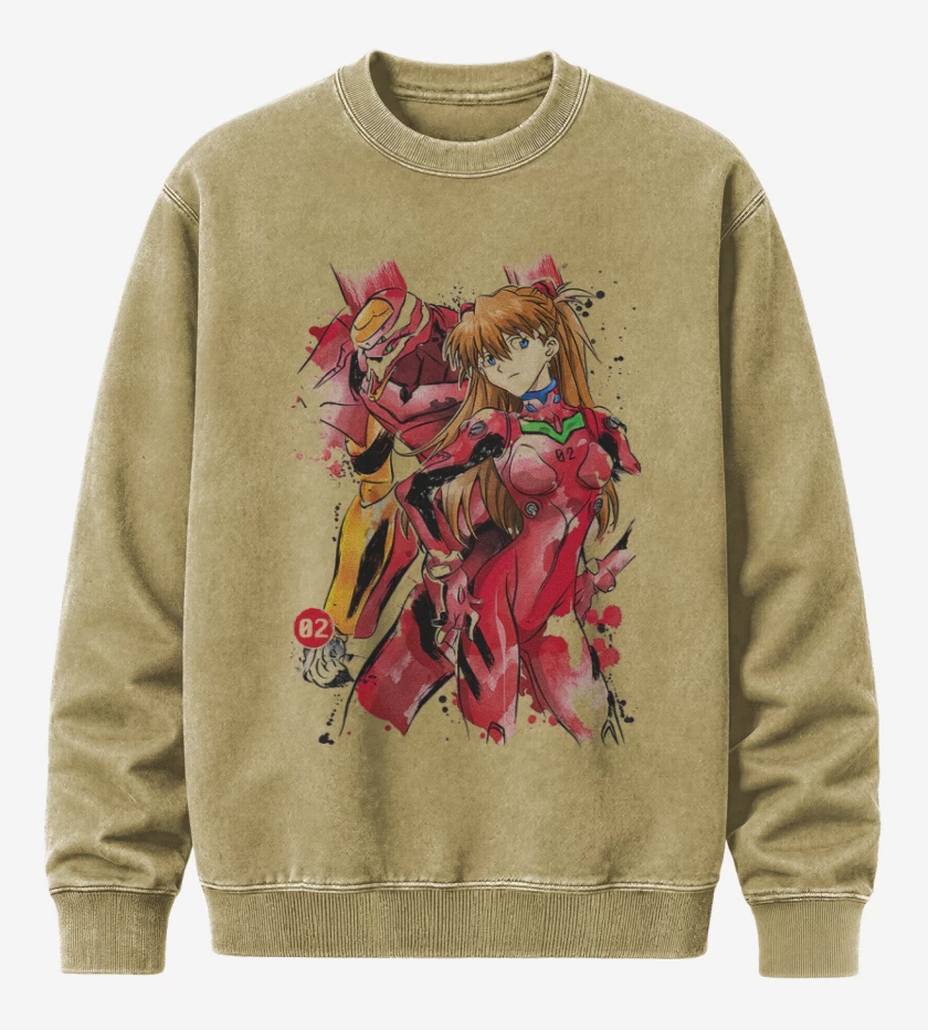 Poleron Polo Acid Wash Beige de Evangelions 02 