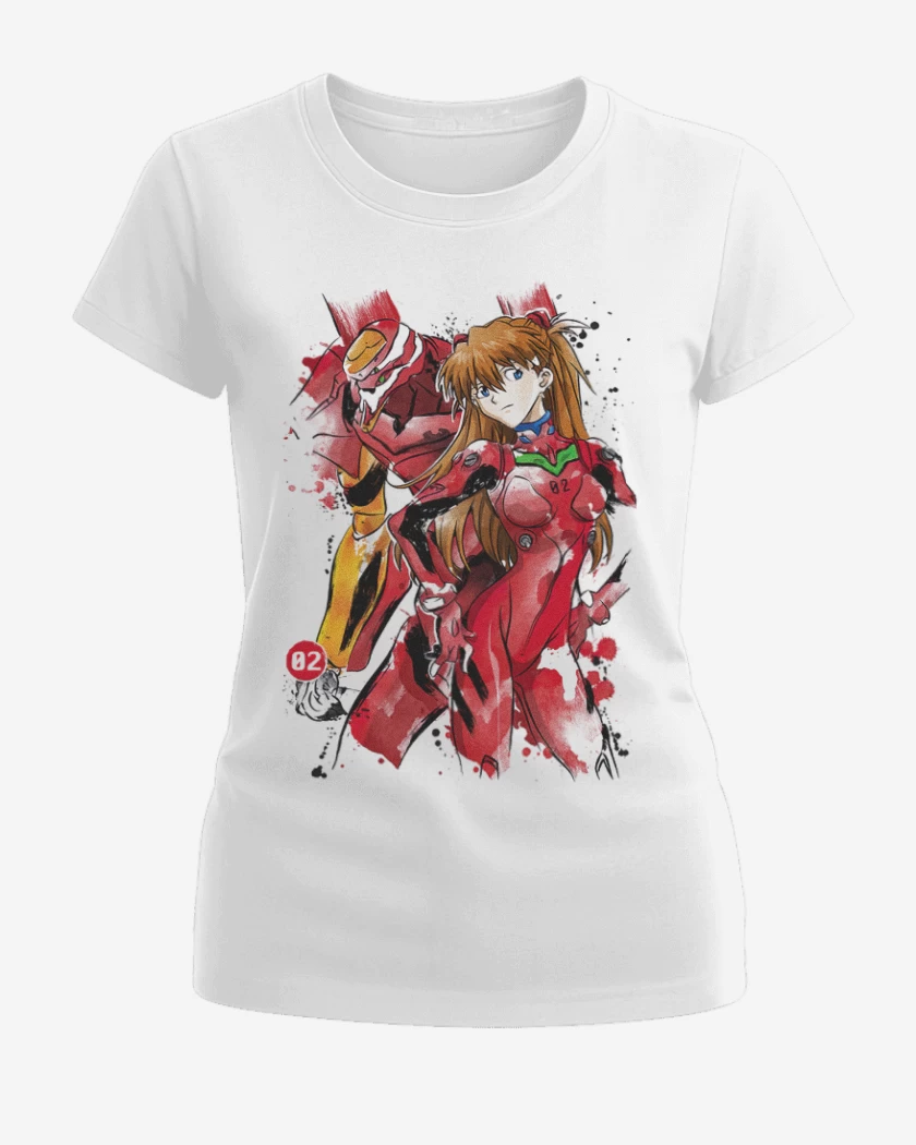 Polera de Mujer Blanco de Evangelions 02 