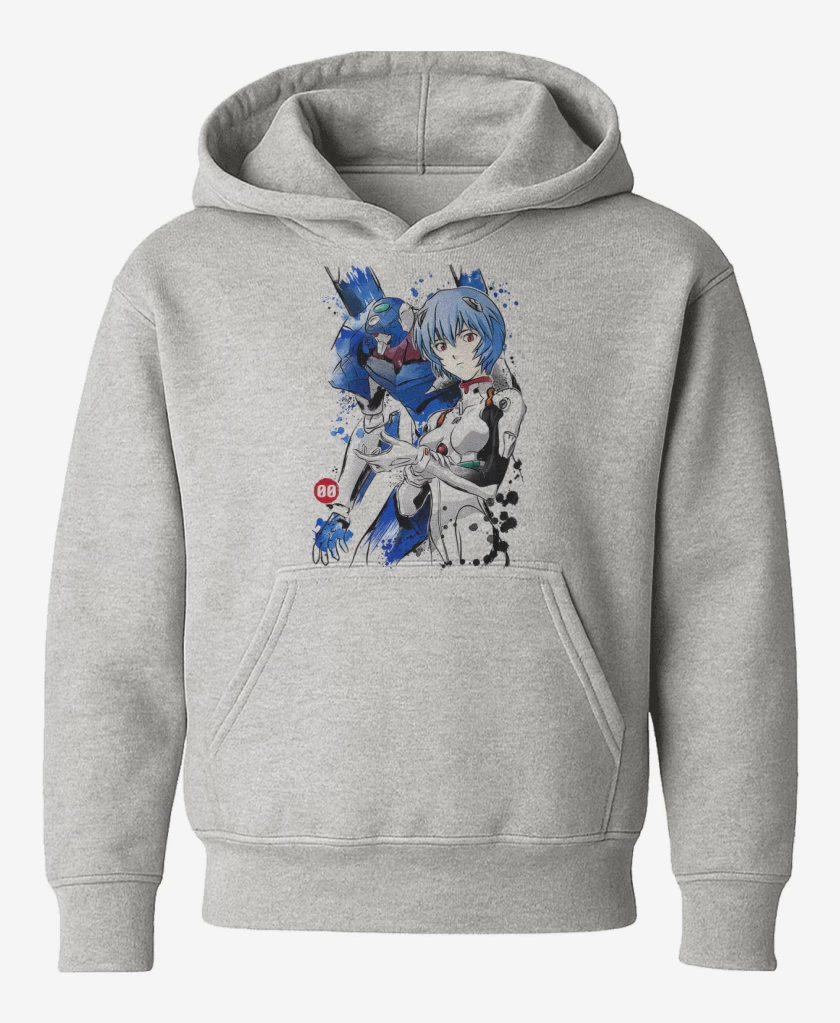 Poleron de niño Gris Melange de Evangelions 00