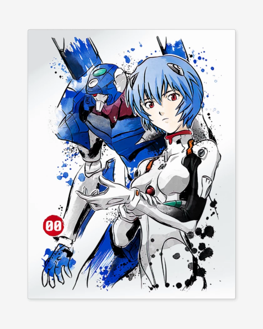 Print metalico Blanco de Evangelions 00