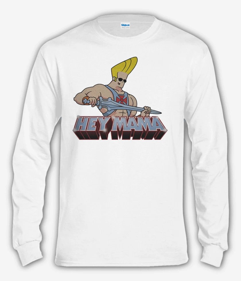 Polera manga larga Blanco de Johnny bravo 2