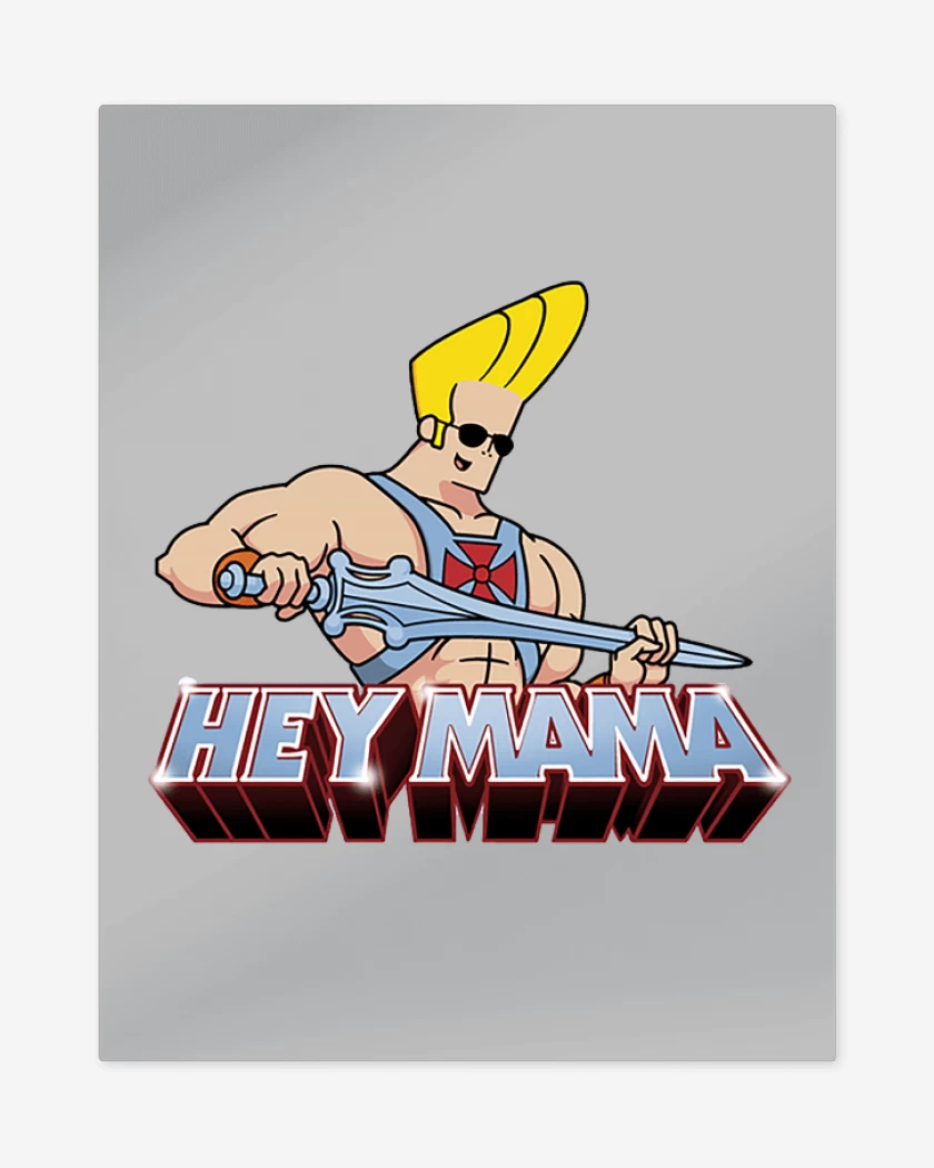 Print metalico Gris Melange de Johnny bravo 2