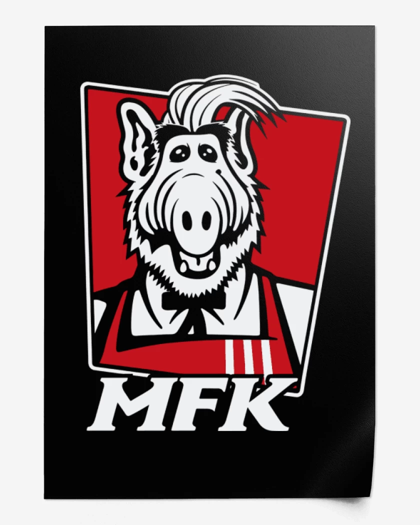 Print melmac fried kitten