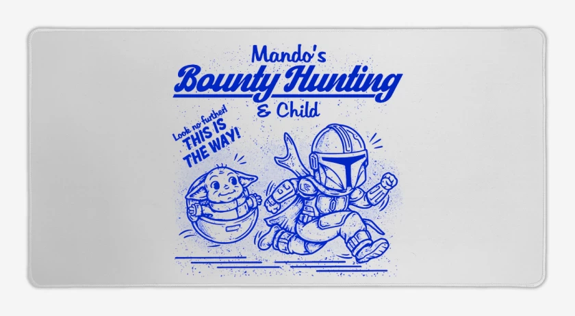Mouse pad Gamer Blanco de Mado y grogu